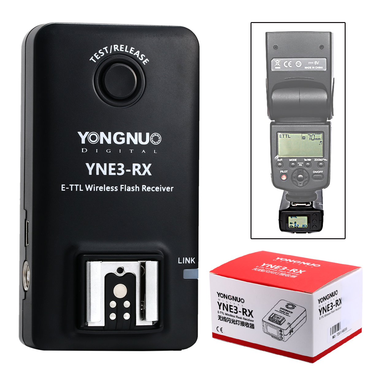 Canon ST-E3-RT RT-YN600EX Yongnuo YNE3-RX E-TTL Ricevitore Flash senza filo LCD per YN-E3-RT 600EX-RT